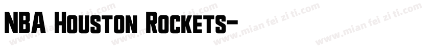 NBA Houston Rockets字体转换